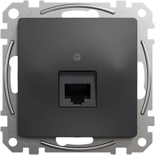Gniazdo RJ45 kat.5e UTP Sedna SDD114451 antracyt przód