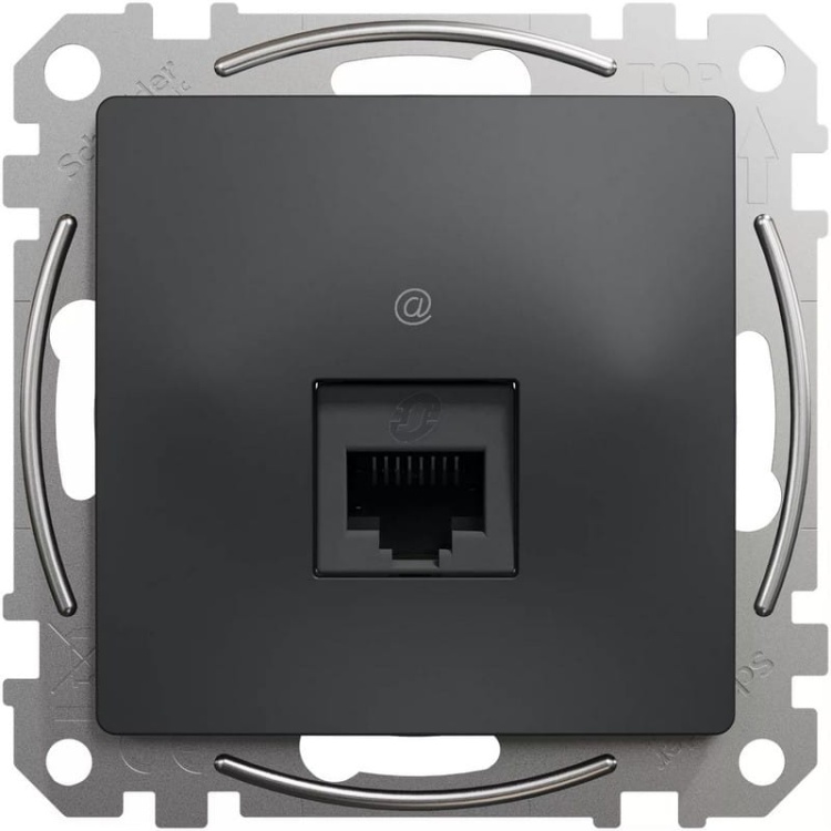 Mechanizm gniazda komputerowego RJ45 kat.5e UTP Sedna Schneider przód
