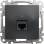 Gniazdo RJ45 kat.5e UTP Sedna SDD114451 antracyt przód
