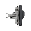 Antracytowe gniazdo audio Schneider Electric bok