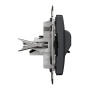 Antracytowe gniazdo audio Schneider Electric bok