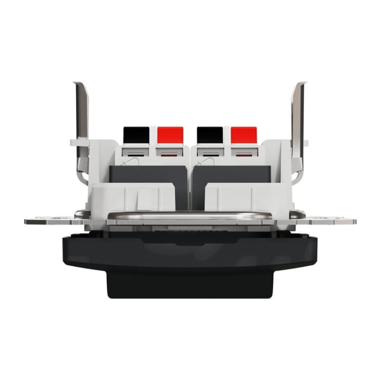 Mechanizm gniazda głośnikowego antracyt SDD114411 Sedna Schneider góra