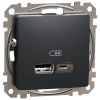 Mechanizm gniazda ładowania USB A+C 2,4A SDD114402 Sedna Schneider