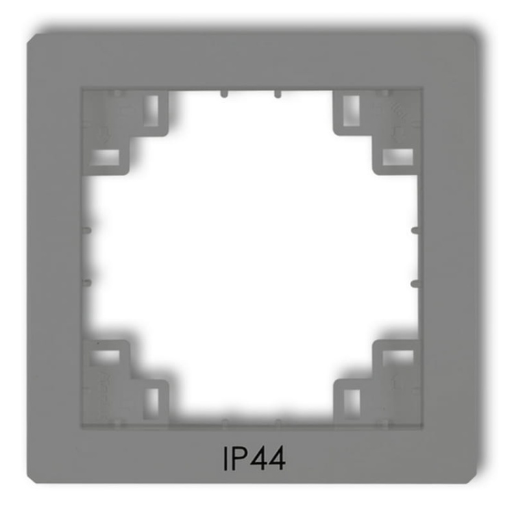 Ramka pośrednia do łączników (sitodruk IP 44) szary mat