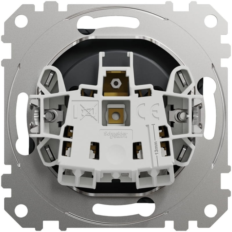 Mechanizm gniazda poj. z uziemieniem (zaciski bezgwintowe) 2P+PE Sedna Schneider tył