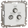 Mechanizm gniazda TV, 2xSAT końcowe biały SDD111481S Sedna Schneider