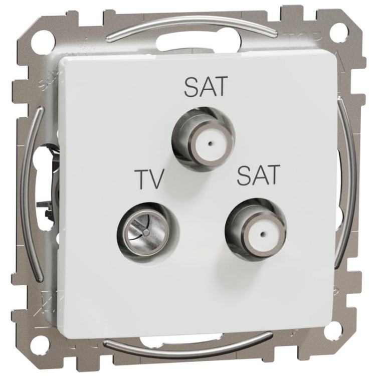 Mechanizm gniazda TV, 2xSAT końcowe biały SDD111481S Sedna Schneider