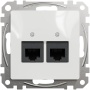 Gniazdo komputerowe 2x RJ45 kat 6 Sedna SDD111462
