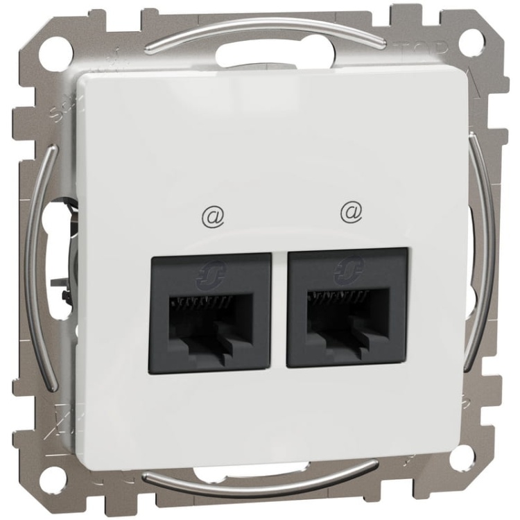 Mechanizm gniazda komputerowego 2x(RJ45) kat.6 UTP Sedna Schneider