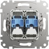 Mechanizm gniazda komputerowego 2x(RJ45) kat.6 UTP Sedna Schneider tył
