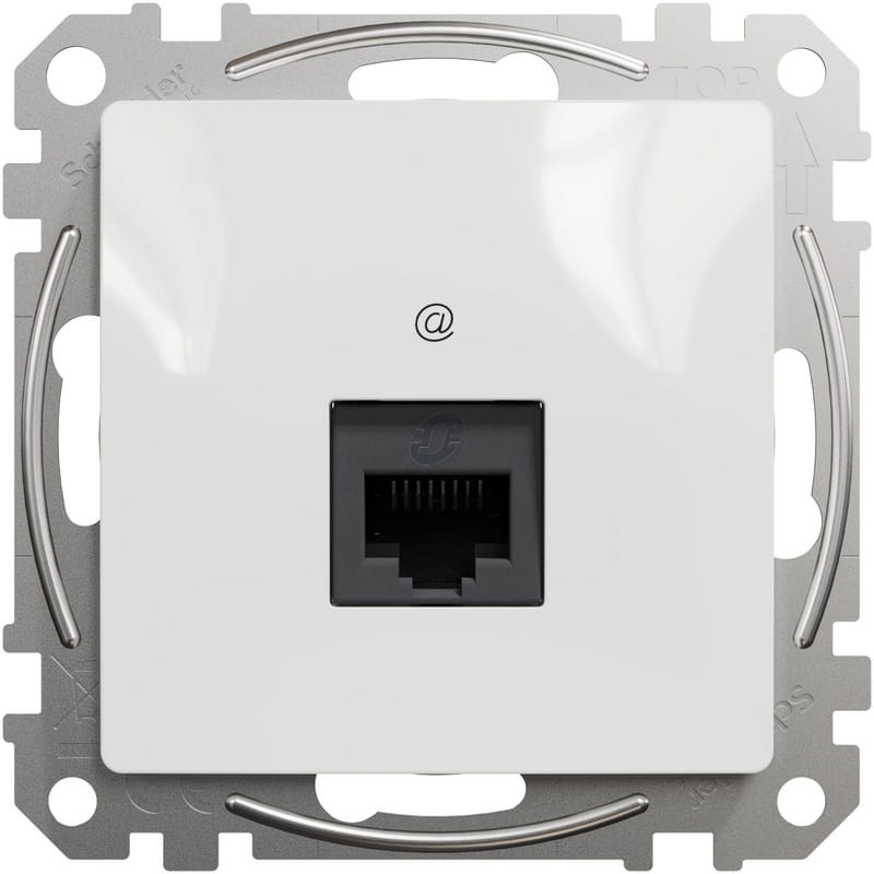 Mechanizm gniazda komputerowego RJ45 kat.6 UTP Sedna Schneider przód