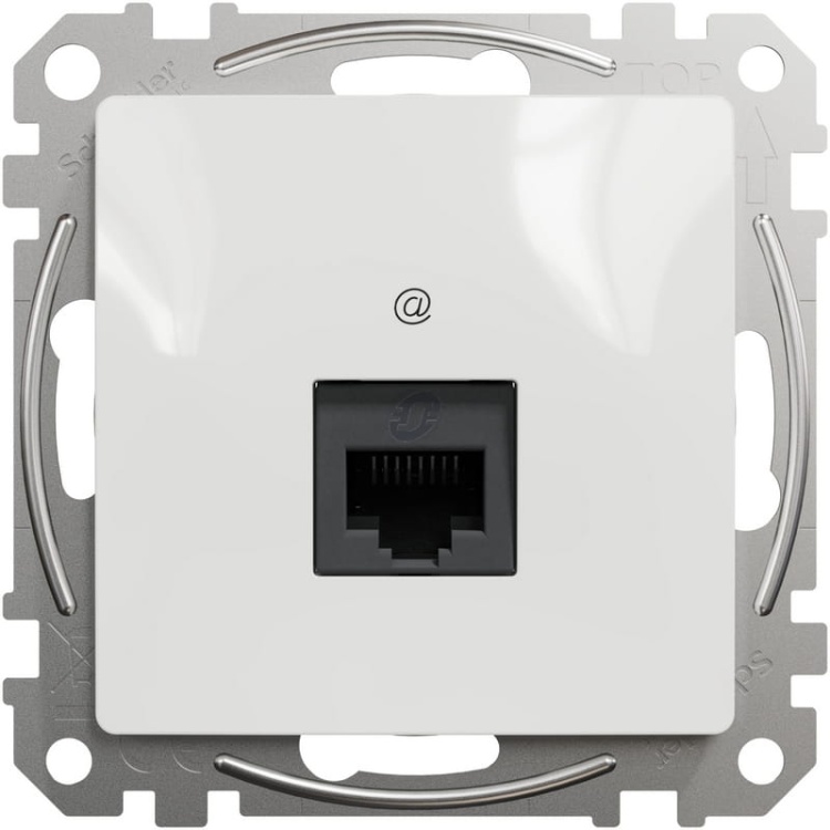 Mechanizm gniazda komputerowego RJ45 kat.6 UTP Sedna Schneider przód