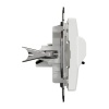Mechanizm gniazda głośnikowego biały SDD111411 Sedna Schneider bok