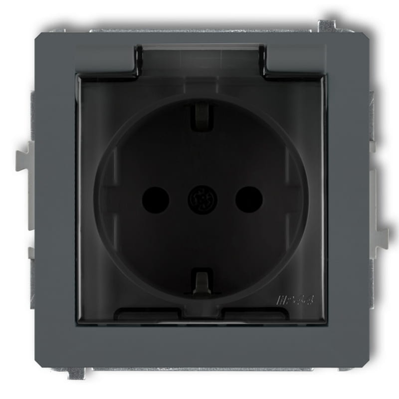 Mechanizm gniazda bryzgoszczelnego z uziemieniem schuko 2P+Z klapka 28DGPB-1SDP