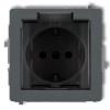 Mechanizm gniazda bryzgoszczelnego z uziemieniem schuko 2P+Z klapka 28DGPB-1SDP