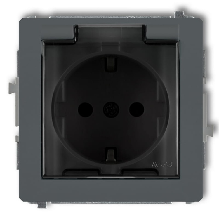 Mechanizm gniazda bryzgoszczelnego z uziemieniem schuko 2P+Z klapka 28DGPB-1SDP