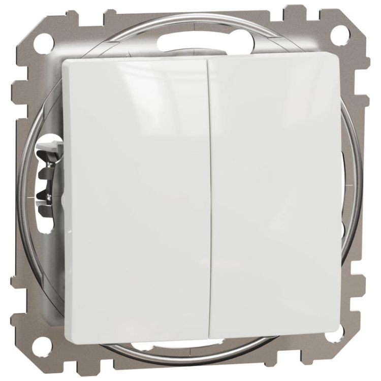 Mechanizm przycisku podwójnego biały SDD111118 Sedna Schneider