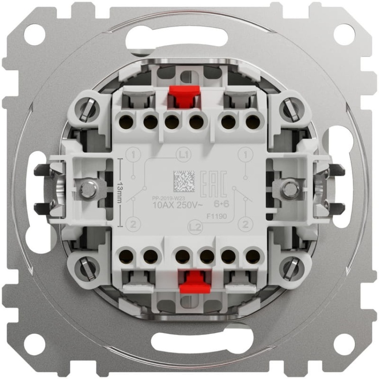Mechanizm łącznika schodowego biały SDD111108 Sedna Schneider tył