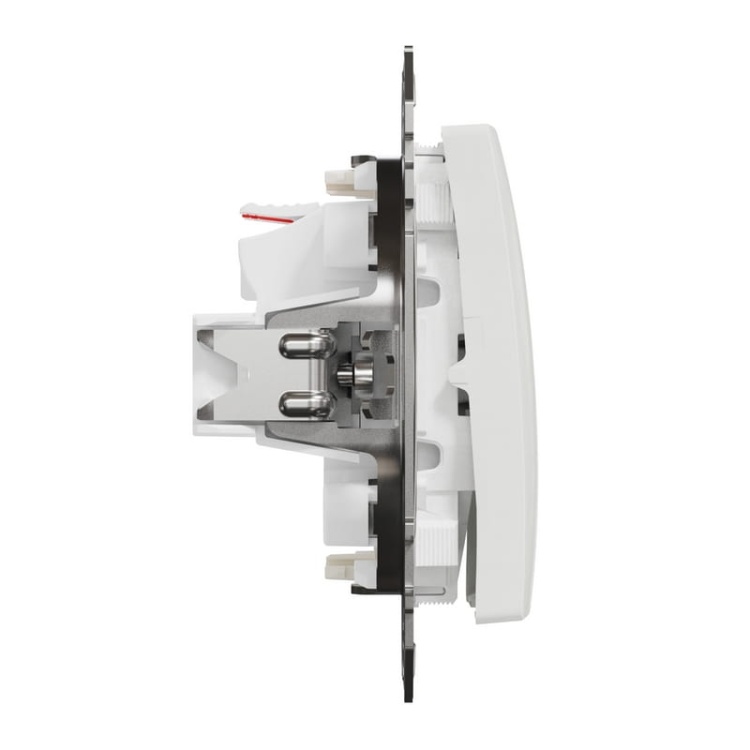 Mechanizm podwójnego łącznika świecznikowego z podświetleniem Sedna Schneider bok