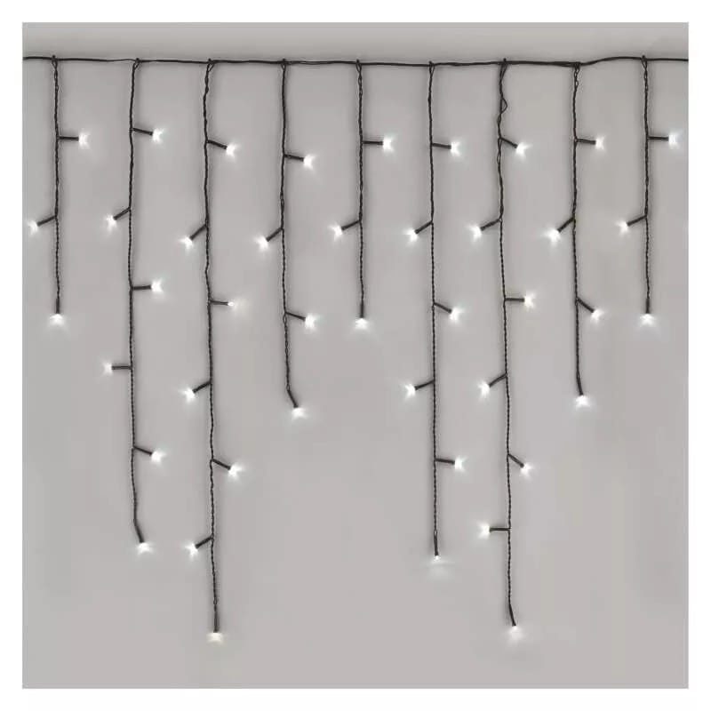 Kurtyna świetlna 200 LED sople zimna biel 3,6m zielony przewód IP44 D4CC01 EMOS.jpg