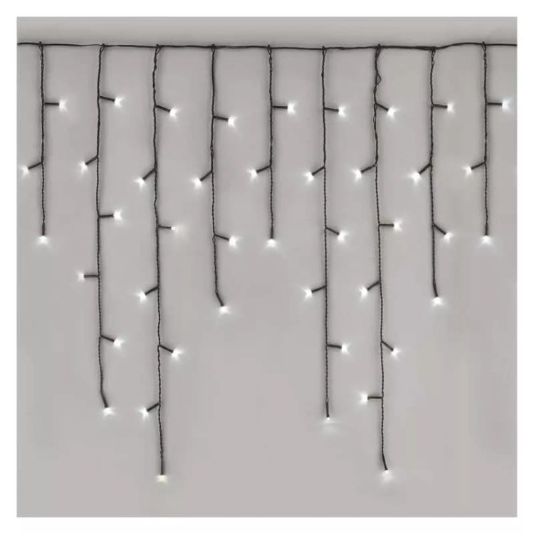 Kurtyna świetlna 200 LED sople zimna biel 3,6m zielony przewód IP44 D4CC01 EMOS.jpg