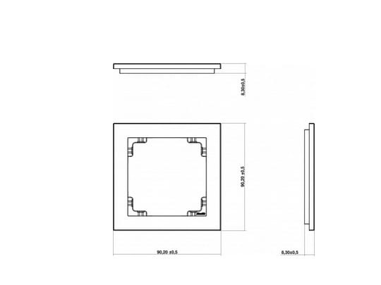 Rysunek wymiarowy ramki DR-1
