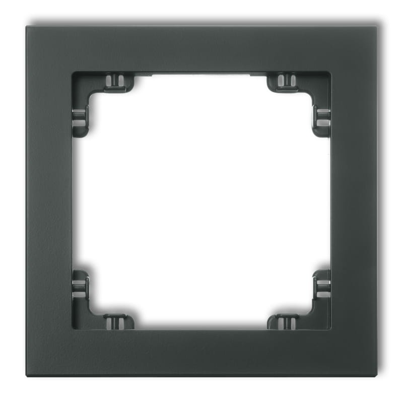 Ramka uniwersalna pojedyncza grafitowy mat z tworzywa 28DR-1