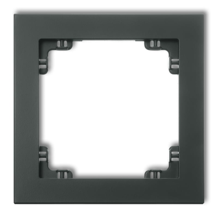 Ramka uniwersalna pojedyncza grafitowy mat z tworzywa 28DR-1