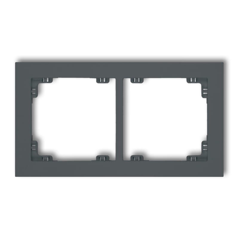 Ramka uniwersalna podwójna grafitowy mat z tworzywa 28DR-2