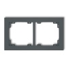 Ramka uniwersalna podwójna grafitowy mat z tworzywa 28DR-2