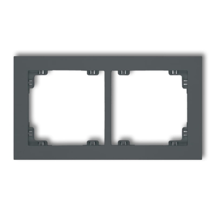Ramka uniwersalna podwójna grafitowy mat z tworzywa 28DR-2