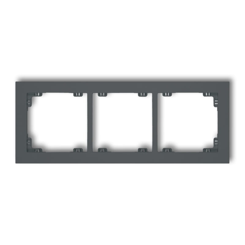 Ramka uniwersalna potrójna grafitowy mat z tworzywa 28DR-3
