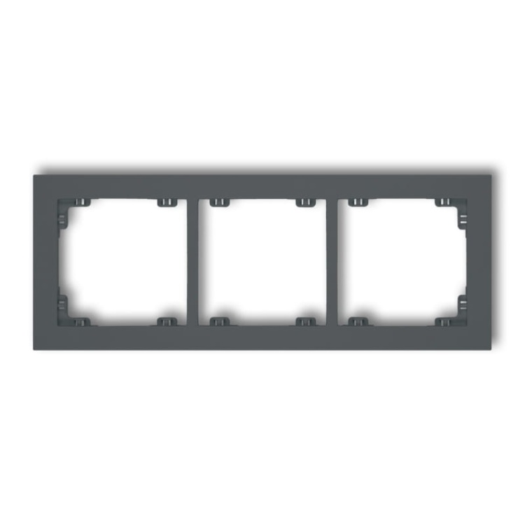 Ramka uniwersalna potrójna grafitowy mat z tworzywa 28DR-3