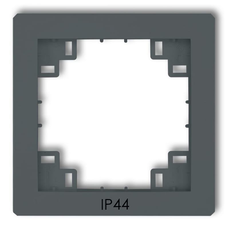 Ramka pośrednia do łączników (sitodruk IP 44) grafitowy mat Deco Karlik