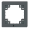 Ramka pośrednia do łączników (sitodruk IP 44) grafitowy mat Deco Karlik