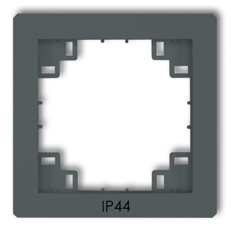 Ramka pośrednia do łączników (sitodruk IP 44) grafitowy mat Deco Karlik