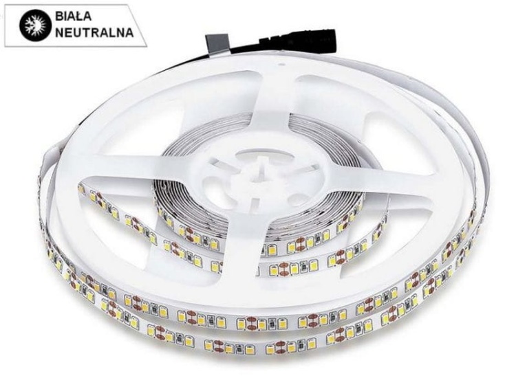 Taśma LED VT-3528 120 8W/1m 4000K biała neutralna diody SMD3528 IP20 120 LED/1m 12V 5m V-TAC