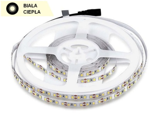 Taśma LED VT-3528 120 8W/1m 3000K biała ciepła diody SMD3528 IP20 120 LED/1m 12V 5m V-TAC