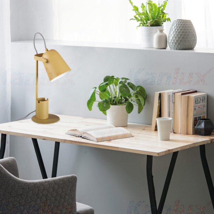 Lampa biurkowa RAIBO E27 max. 5W żółta Kanlux 36283 aranżacja.jpg