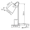 Lampa biurkowa RAIBO E27 max. 5W żółta Kanlux 36283 wymiary.jpg