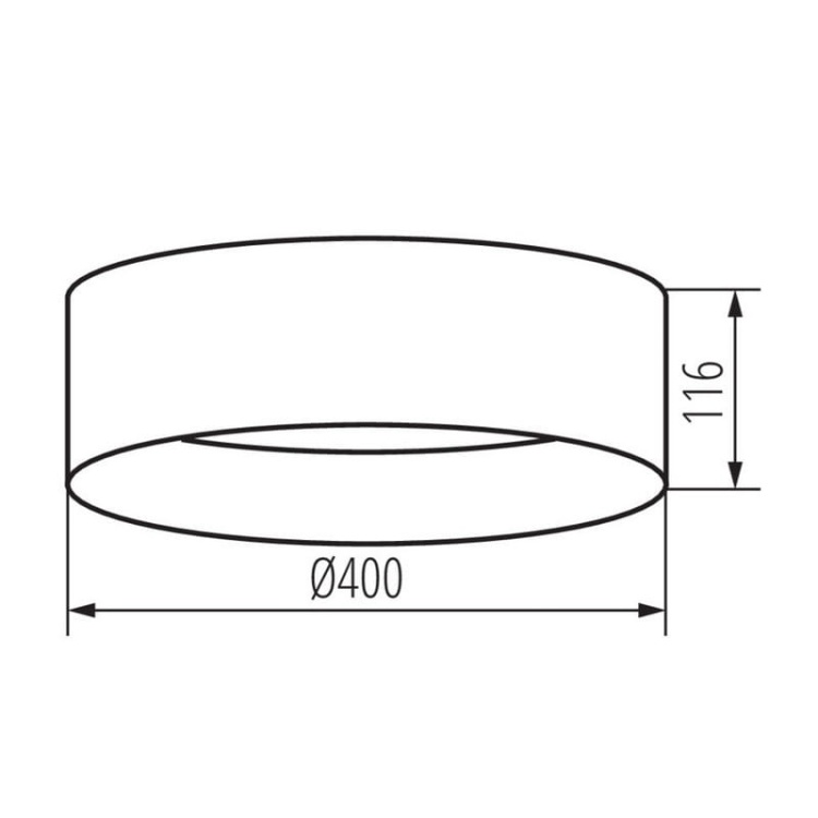 Plafoniera LED RIFA 17,5W 3000K 1450lm IP20 ∅400mm 120° biała Kanlux 36461 wymiary.jpg