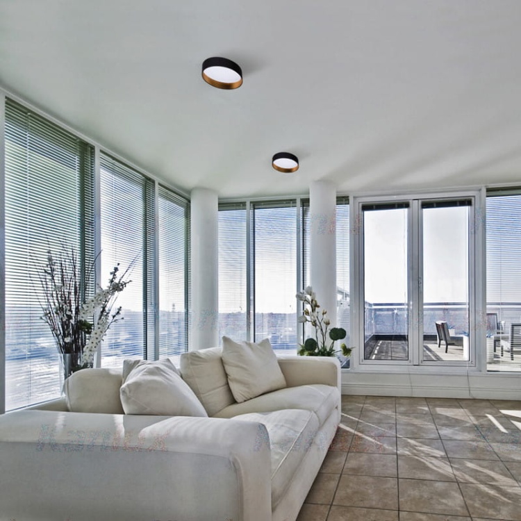 Plafoniera LED RIFA 4000K 1500lm czarna-złota Kanlux 36464 aranżacja.jpg