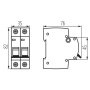 Wyłącznik nadmiarowo-prądowy KMB6-C20 P2 20A IDEAL 32586 wymiary