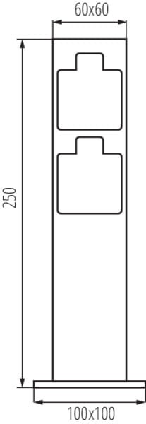 NASTO 2SOC FR B - rysunek wymiarowy