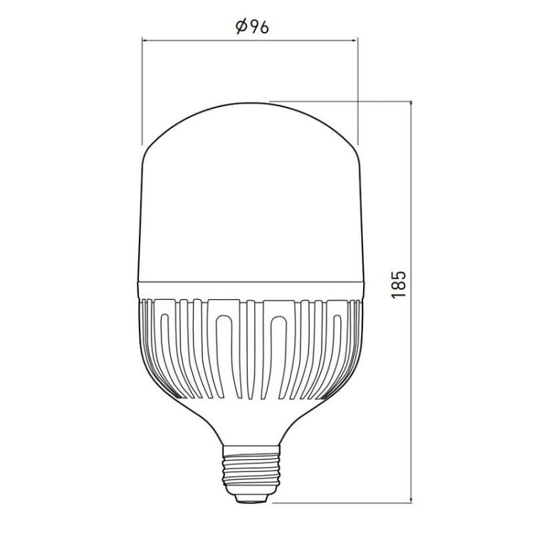 Źródło światła LED E27 F100 27W 4000K 2900lm 200° GTV wymiary.jpg