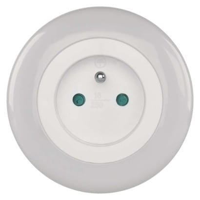 Lampka nocna LED do gniazdka 230 V z czujnikiem - widok od frontu