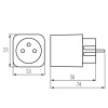 Adapter gniazda S AD GN 16A PM - rysunek wymiarowy