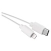 Kabel USB 2.0, wtyk C - Lightning MFi, i16P, ładowanie, transmisja danych, 1 m, biały