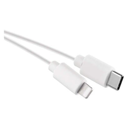 Kabel USB 2.0, wtyk C - Lightning MFi, i16P, ładowanie, transmisja danych, 1 m, biały
