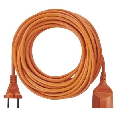 Przedłużacz 20 m / 1 gniazdo / pomarańczowy / PVC / 230 V / 1,5 mm2